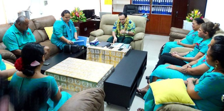The Minister of Health, Valasi Tafito Selesele meeting with members of the Samoa Medical Association a few days after taking office last August and where the need for the CT scanner was raised