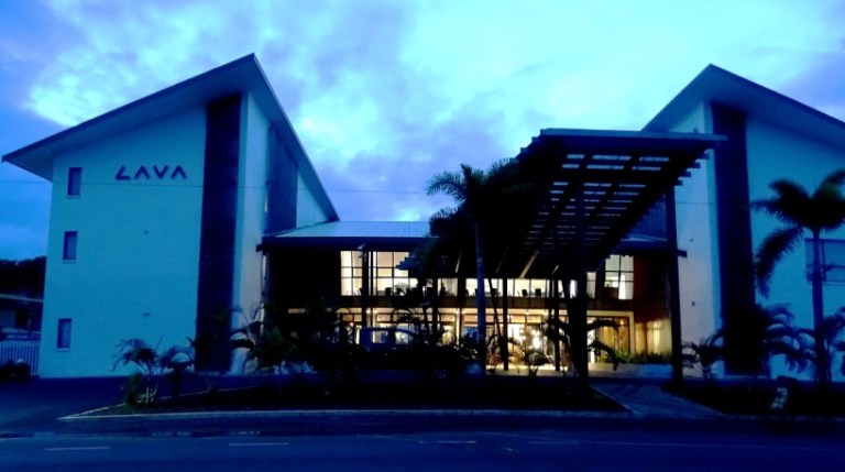 An image of the LAVA Hotel, Sogi in the evening