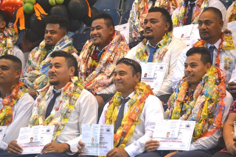 All smiles as the graduates celebrate their success