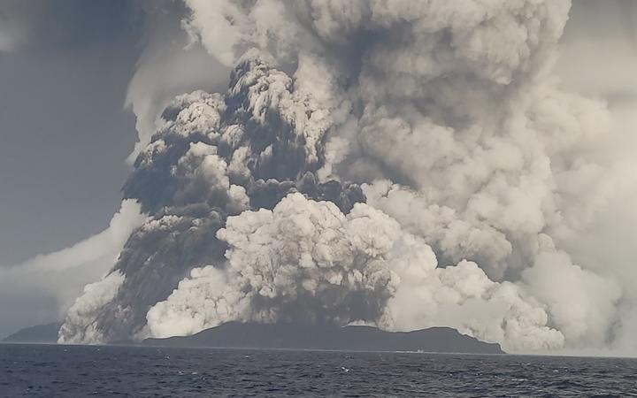 Underwater volcanic eruption of Hunga Tonga-Hunga Ha'apai, PHOTO by Tonga Geological Services