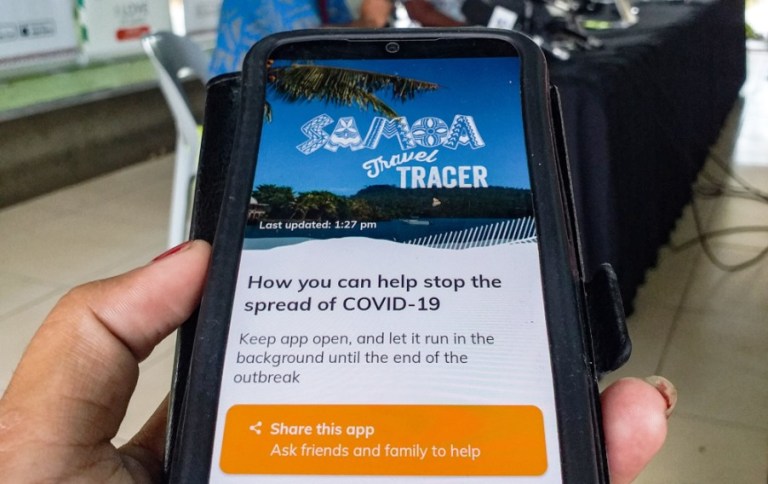 Only 5% of the Samoa Covid-19 Travel Tracer App has been downloaded in 5 months.