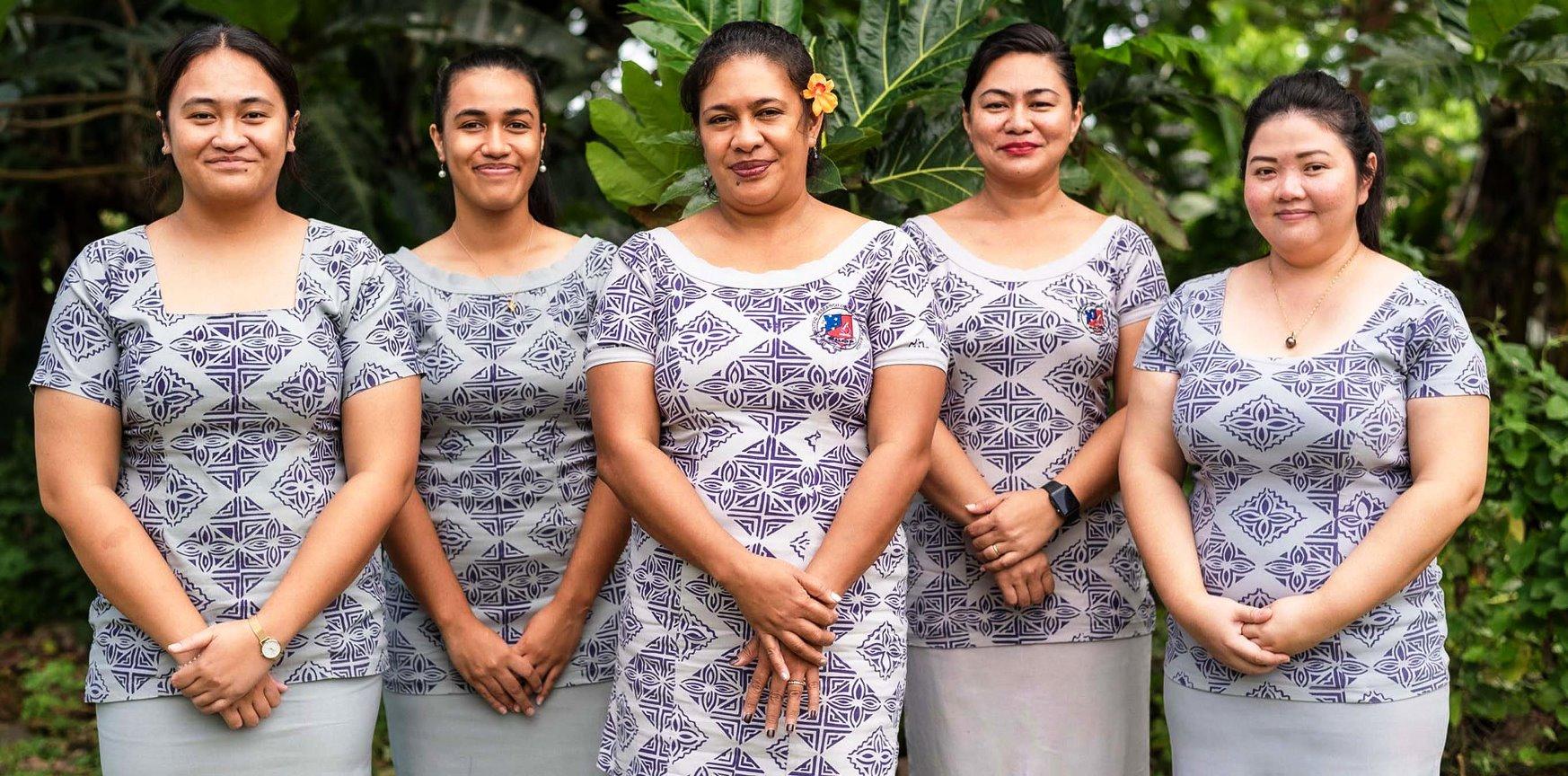 Some of Samoa's top female scientists working at SROS during yesterday's International Day for Women & Girls in Science.