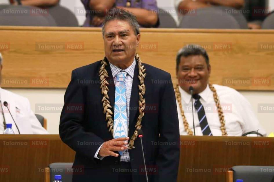 Leota Laki speaking in Parliament