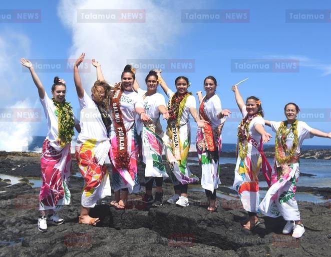 Miss Samoa Contestants at Taga blowholes