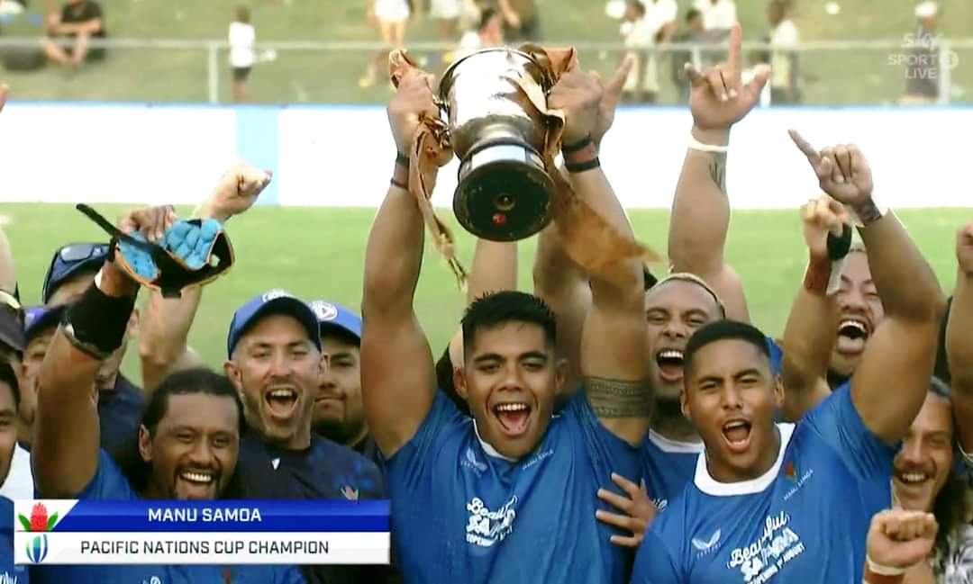 Manu Samoa with PNC Cup