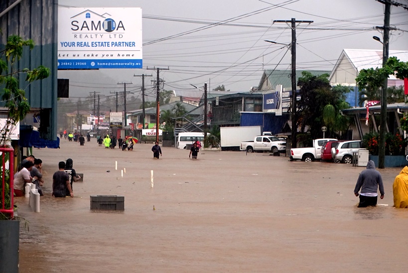 Climate Flooding Tauese Saleufi