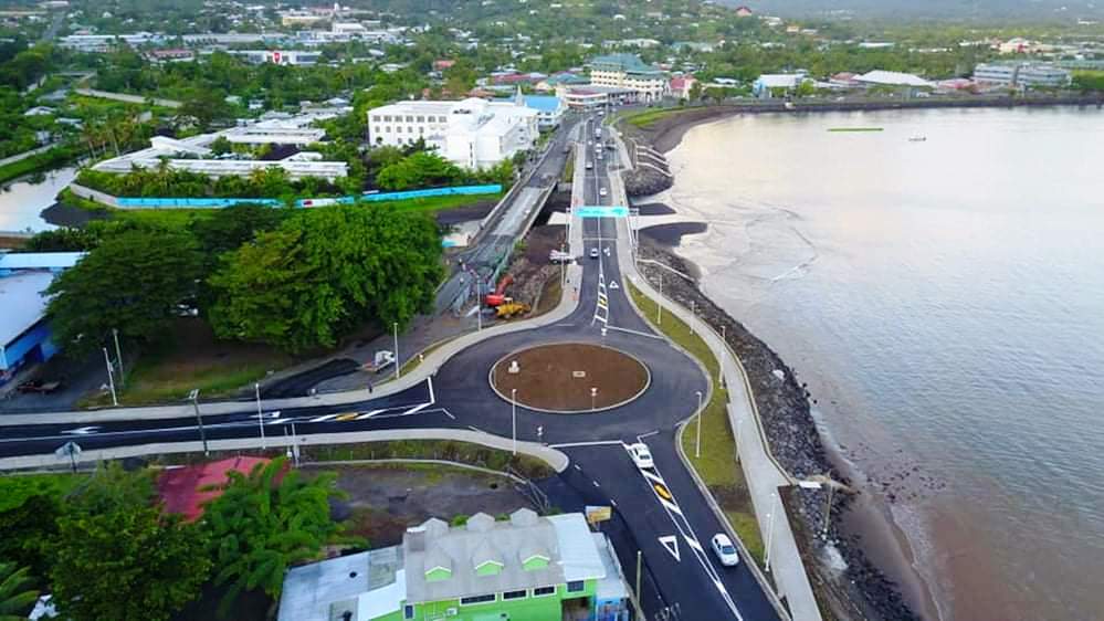 Vaisigano Bridge aerial shot