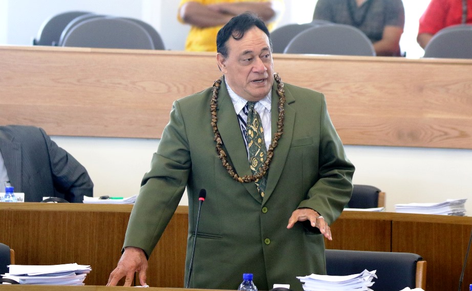 Valasi Tafito speaking in parliament