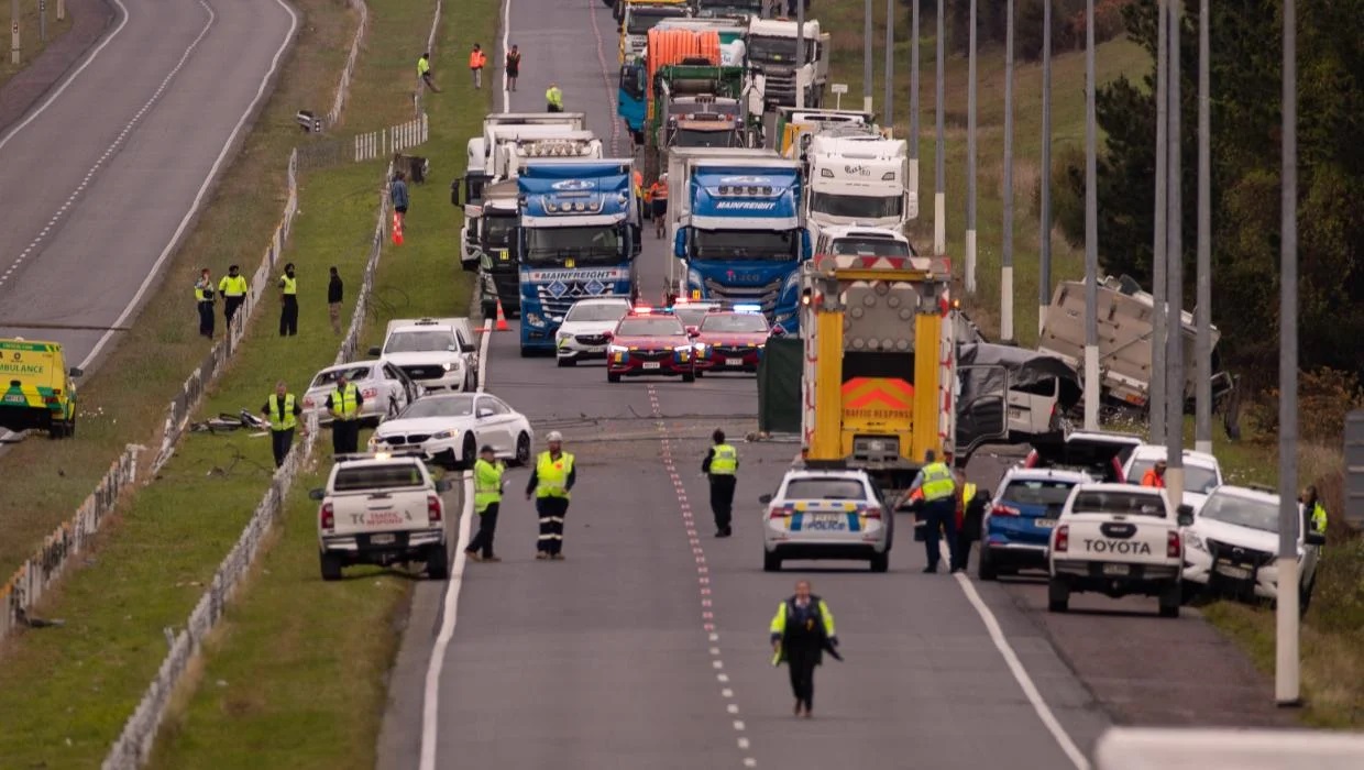 Lanes closed off