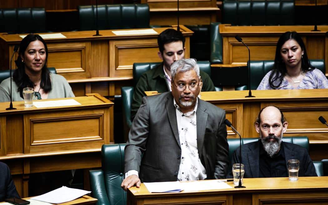 MP Teanu Tuiono in parliament