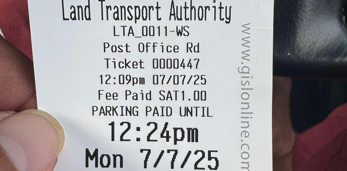 LTA Fagalii parking ticket