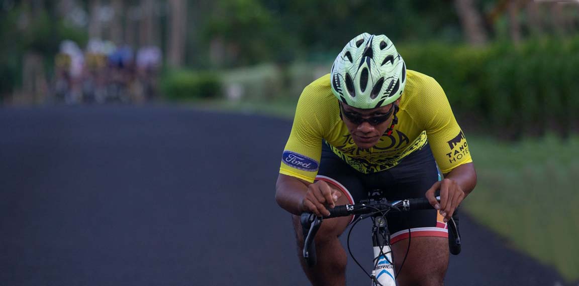 Tour of Samoa cyclist