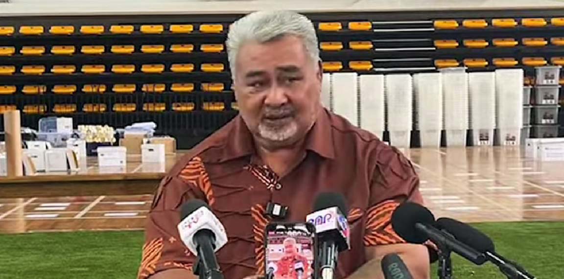Electoral-Commissioner- Toleafoa-Tuaifelolo-talking-to-the-media-in-his-last-press- conference 05 Sept
