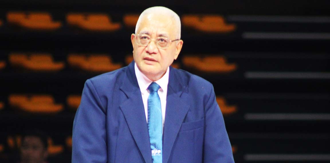 Faumuina Opapo speaking in parliament