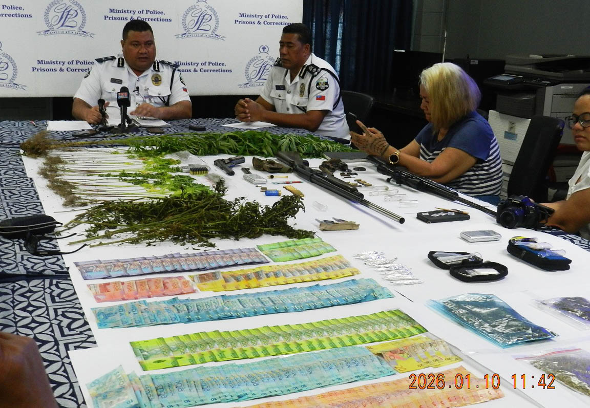 Drugs Savaii raid police conference