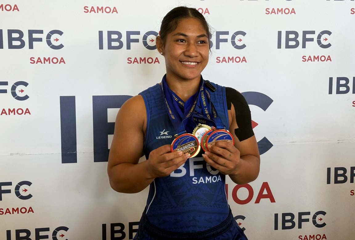 Seine Stowers with medals