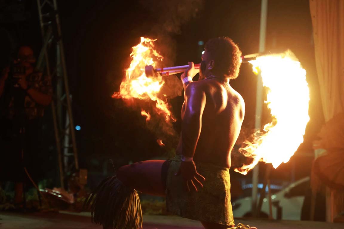 Winning Measina fire-knife dancer